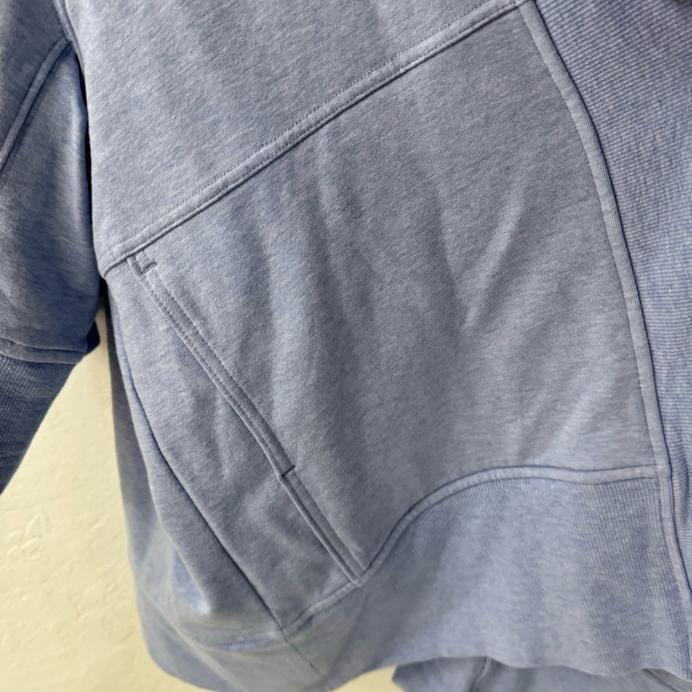 Athleta Lotus Textured Wrap Cardigan Open Front Blue Purple XXS/XS Oversized - Picture 7 of 11